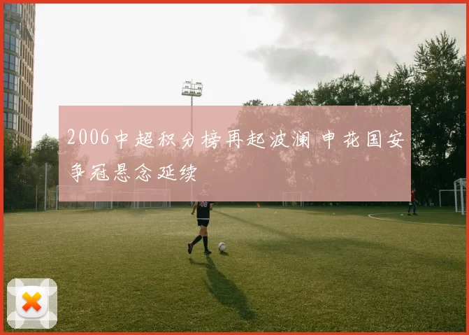 2006中超积分榜再起波澜 申花国安争冠悬念延续